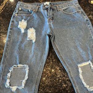 Distressed Blue Jeans for Women